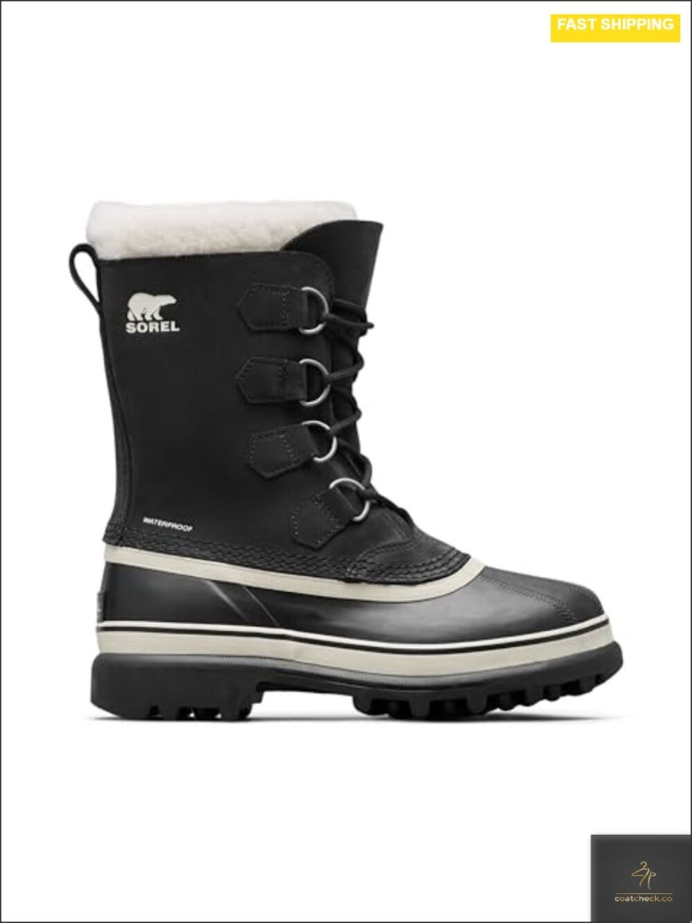 Waterproof Leather Snow Boots Lace-Up Mid-Calf Winter Shoes